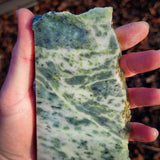 577g Raw Nephrite Jade Carving Slice (R14B697)