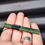 NZ Greenstone Pounamu Toki Pendant Necklace (N111)