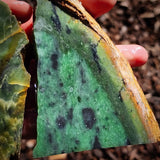 750g Raw Nephrite Jade Carving Slices (R14B780)