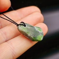 Natural Greenstone Pendant Necklace (AJJC2420)
