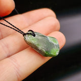 Natural Greenstone Pendant Necklace (AJJC2420)
