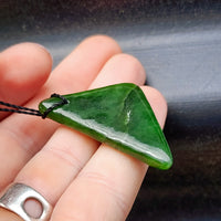 Natural Greenstone Pendant Necklace (AJJC2443)