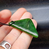 Natural Greenstone Pendant Necklace (AJJC2443)