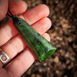 NZ Greenstone Pounamu Toki Pendant Necklace (N1034)