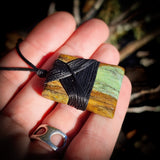 NZ Obay Stone / Polychrome Schist Toki Pendant Necklace (N760)