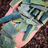 501g Raw NZ Greenstone Pounamu Carving Slices / Offcuts (R14B648)