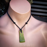 NZ Greenstone Pounamu Toki Pendant Necklace (N851)