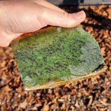 756g Raw Nephrite Jade Carving Slice (R14B635)
