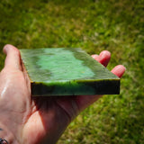 656g Raw Nephrite Jade Carving Slice Jade Slab (R14B804)