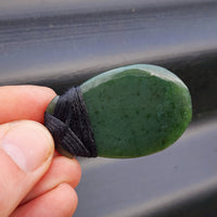 Nephrite Greenstone Patu Pendant Necklace (N330)