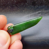 Natural Greenstone Pendant Necklace (AJJC2477)