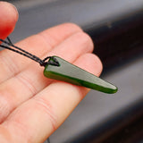 Natural Greenstone Pendant Necklace (AJJC2392)