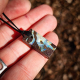 Australian Boulder Opal Freeform Pendant Necklace (N1050)