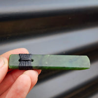 NZ Greenstone Pounamu Toki Pendant Necklace (N270)