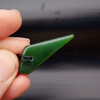Natural Greenstone Pendant Necklace (AJJC2396)