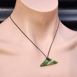 Natural Greenstone Pendant Necklace (AJJC2458)