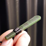 NZ Greenstone Pounamu Toki Pendant Necklace (N178)
