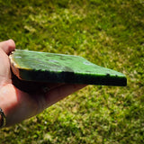 758g Raw Nephrite Jade Carving Slice Jade Slab (R14B805)