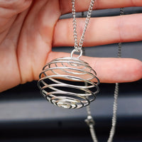 Interchangeable Crystal Stone Holder Empty Cage Necklace