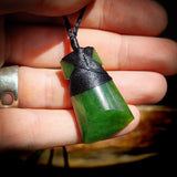 Nephrite Jade / Greenstone Toki Pendant Necklaces (N586)