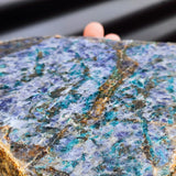 1.8kg Natural Iolite with Green Tourmaline Carving Slice (R14B475)