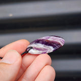Natural Amethyst Oval Pendant Necklace (1BBB280)
