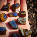 10pcs Raw Australian Boulder Opal Rub Parcel (S14B28)