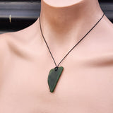 Natural Greenstone Pendant Necklace (AJJC2466)