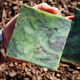 673g Raw Nephrite Jade Carving Slices (R14B775)