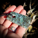NZ Obay Stone / Polychrome Schist Toki Pendant Necklace (N761)