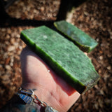 737g Raw Nephrite Jade Carving Slice (R14B742)