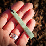 NZ Greenstone Pounamu Toki Pendant Necklace (N1015)