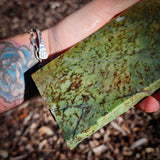 819g Raw Nephrite Jade Carving Slice (R14B709)
