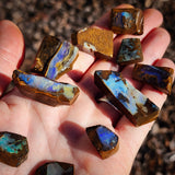 10pcs Raw Australian Boulder Opal Rub Parcel (S14B26)