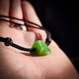 NZ Greenstone Pounamu One Off Macrame Anklet (1A3-825)