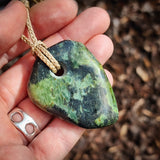 Natural Jade Freeform Pendant Necklace (N1172)