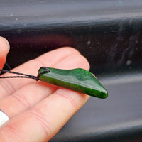 Natural Greenstone Pendant Necklace (AJJC2345)