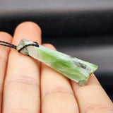 Natural Nephrite Greenstone Pendant Necklace (1BBB188)