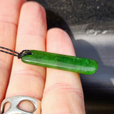 Natural Greenstone Pendant Necklace (AJJC2454)