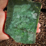 573g Raw Nephrite Jade Carving Slice (R14B754)