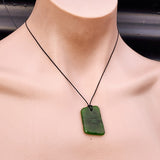 Natural Greenstone Pendant Necklace (AJJC2462)