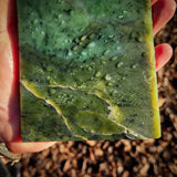 668g Raw Nephrite Jade Carving Slice (R14B731)