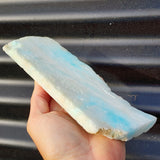 692g Natural Larimar Raw Carving Slice (R14B477)