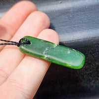 Natural Greenstone Pendant Necklace (AJJC2446)