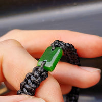 Natural Greenstone One Off Macrame Bracelet (1A3-754)