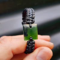 Natural Greenstone One Off Macrame Bracelet (1A3-763)