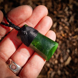 NZ Greenstone Pounamu Toki Pendant Necklace (N1016)