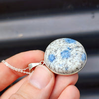 Solid Sterling Silver & Natural K2 Jasper Handmade Necklace