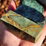 579g Raw NZ Greenstone Pounamu Carving Slices (R14B643)
