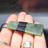 NZ Greenstone Pounamu Toki Pendant Necklace (N450)